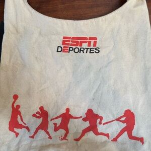 Vintage ESPN Deportes Tote with Interior Zip